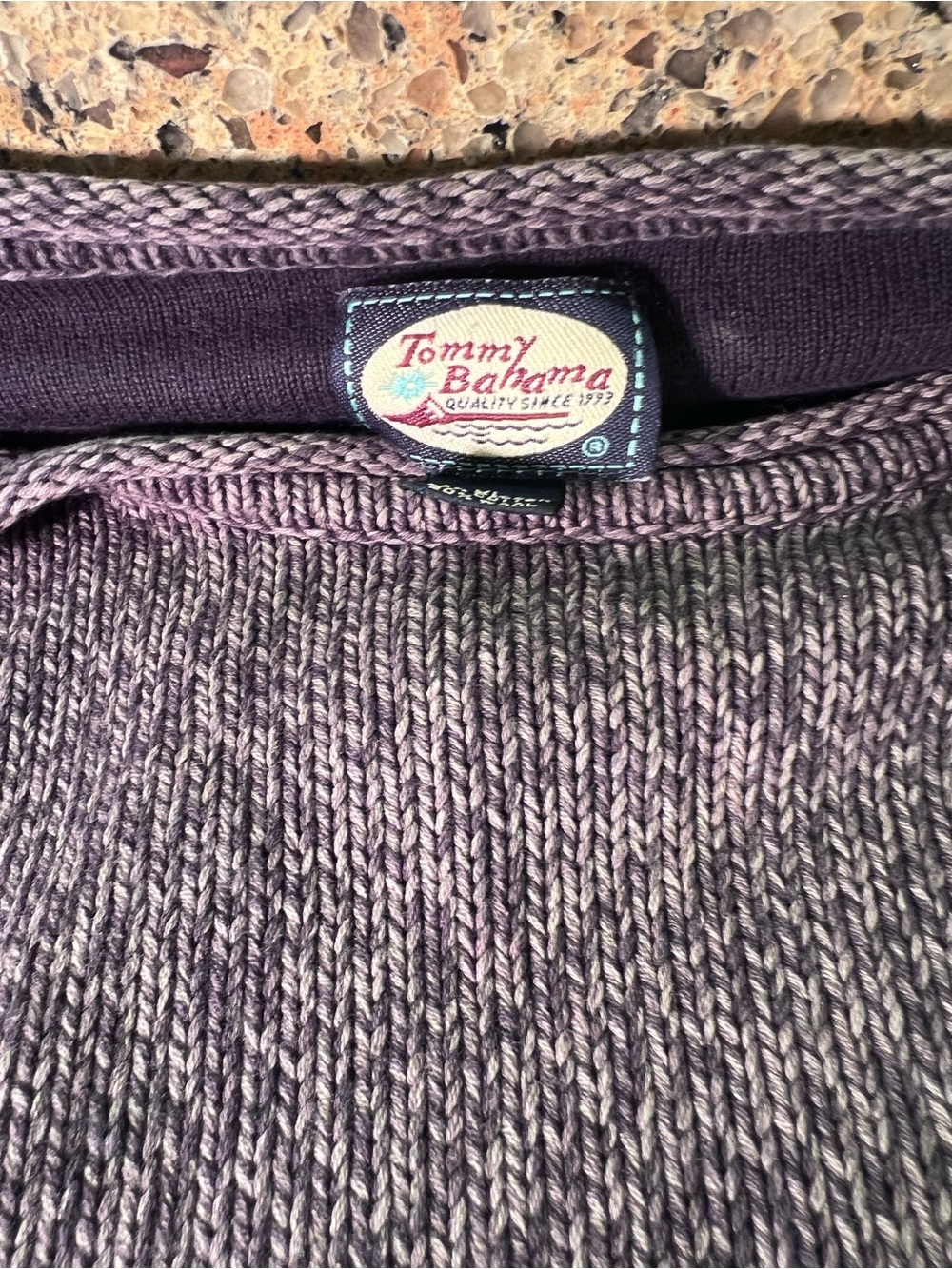 Tommy Bahama Men’s Sz XL Gray Sweater Chest 56” Length 27” Sleeve 25” Wool